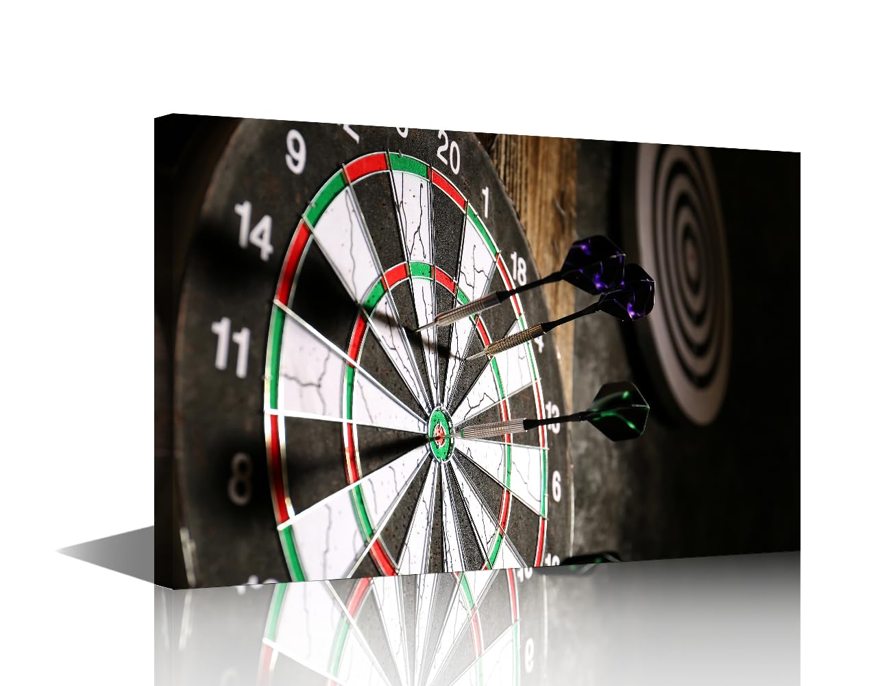 Wall Art Dart Hits the Bullseye Pictures for Living Room Inspirational Wall Art Prints on Canvas Leisure Sport Painting Modern Artwork 1 Panel Wall Decor for Bedroom Office Ready to Hang 24x16 in