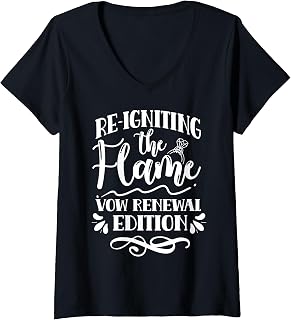 Womens Wedding Vow Renewal Edition Marry Twice Quote Marriage V-Neck T-Shirt