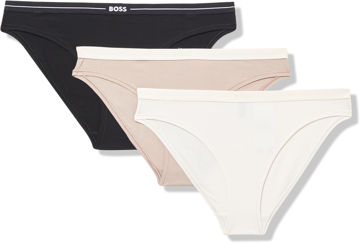 BOSS Women's 3-Pack Bold Logo Briefs