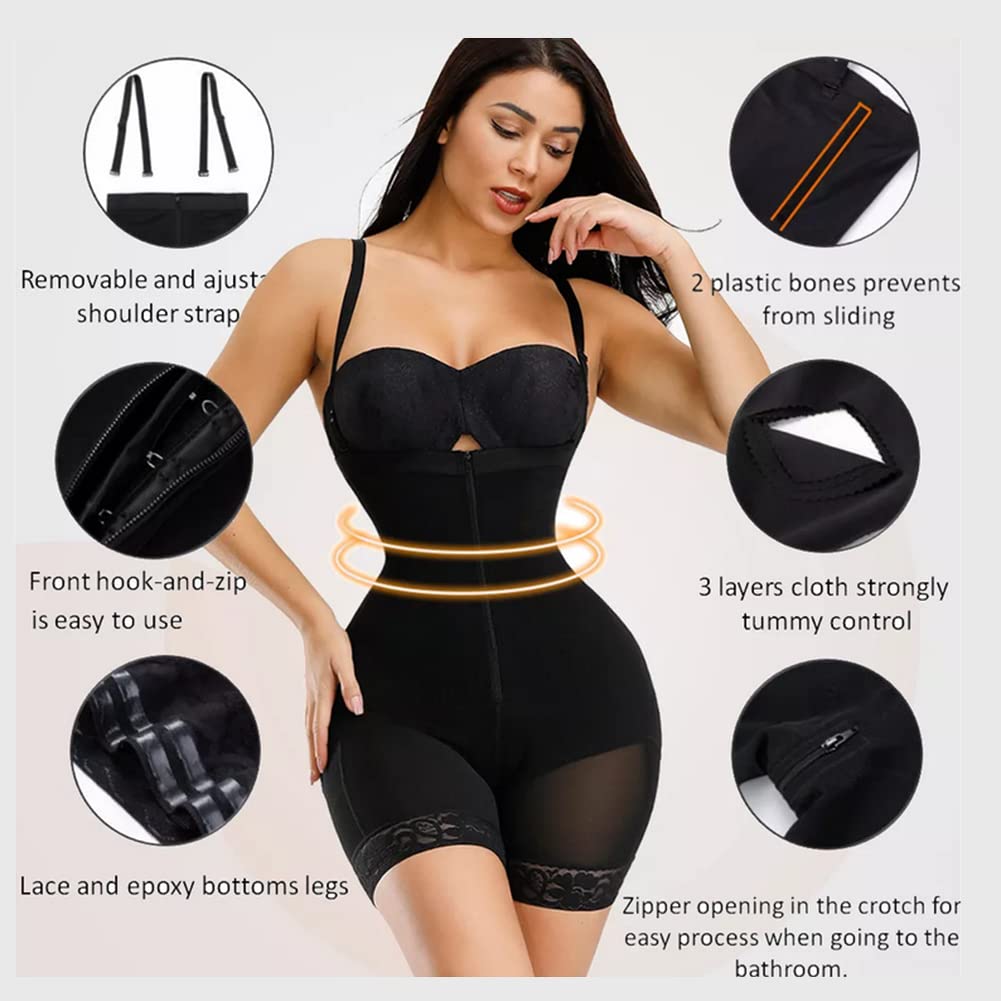 Donna Shapewear Fajas Colombianas Reductoras Body Snellente Contenitivo Modellante Intimo Over Bust Vita Alta con Zipper