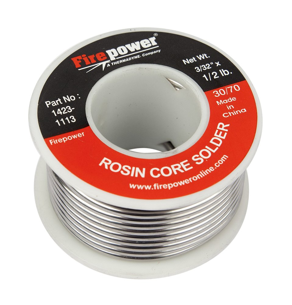 Firepower 1423-1113 Rosin Flux Core 30/70 Solder, 3/32-Inch x 1/2-Pound