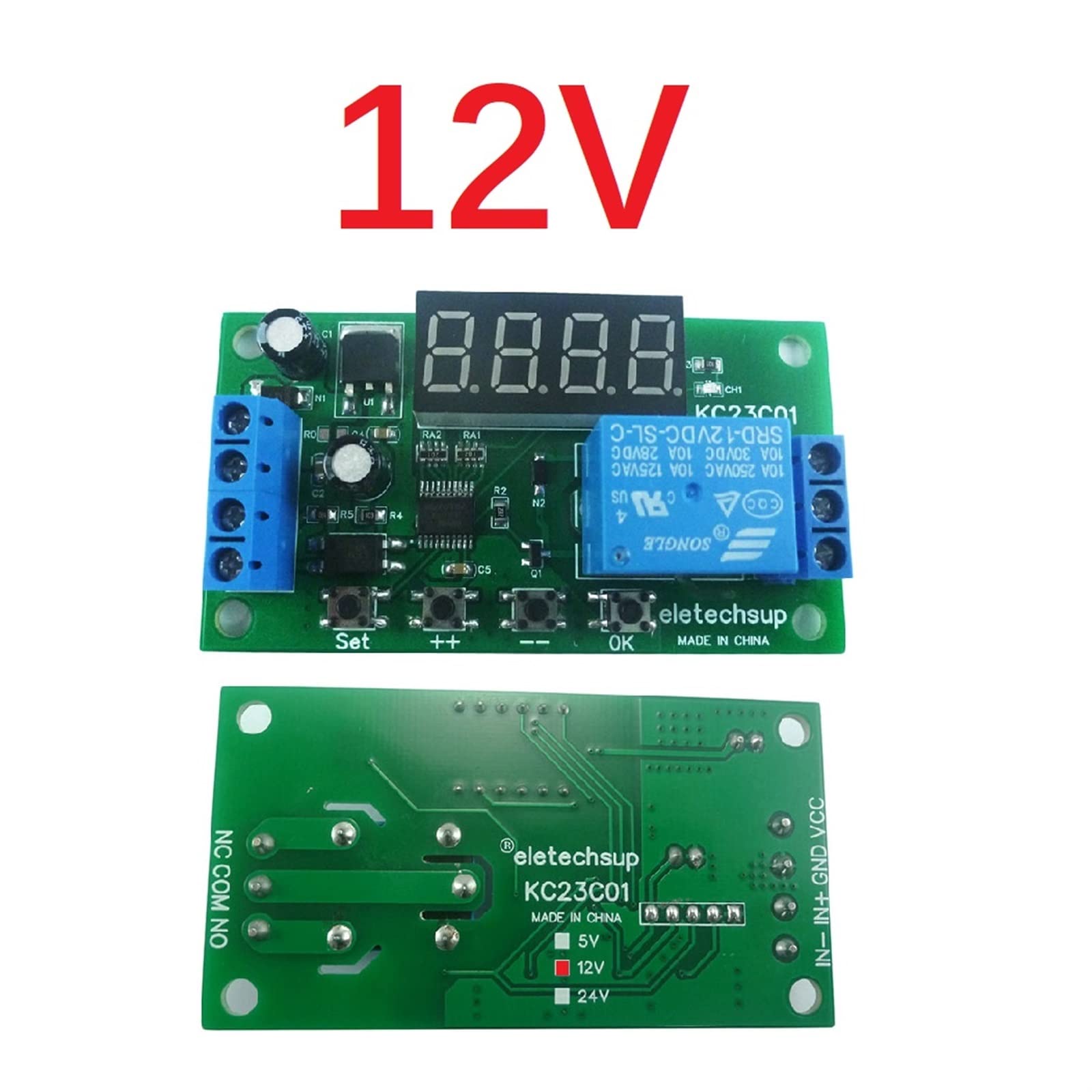 DC 5V 12V 24V Multifunktions-Impulszähler Verzögerungszeitrelais Einfaches Modul(24V)