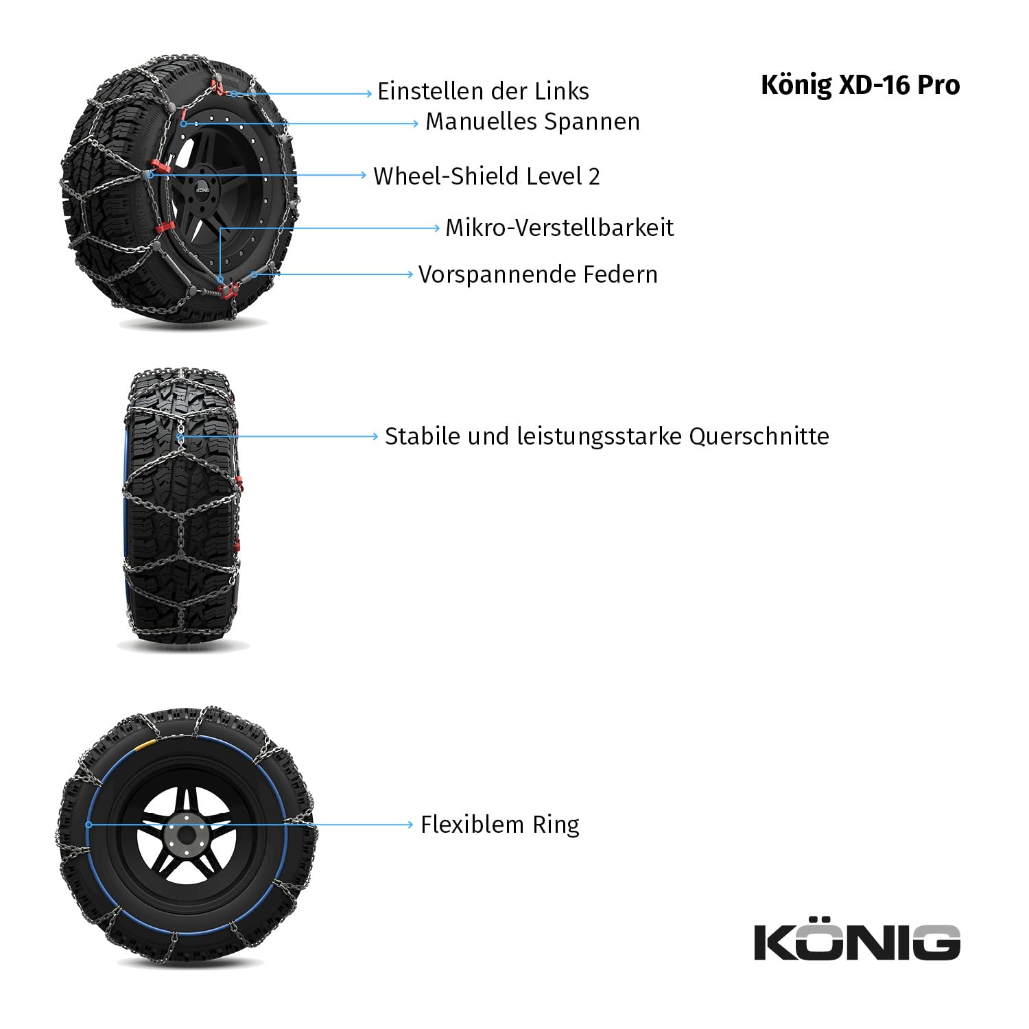 KÖNIG XD-16 PRO 279 - Schneeketten