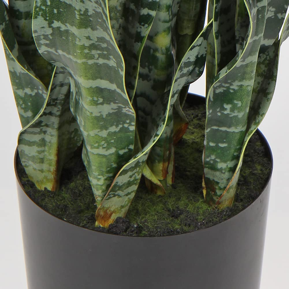 Hollyone 2PCS Künstliche Pflanzen Groß, Höhe 94 cm Künstliche Sansevieria Deko Wohnzimmer Pflanze Zimmerpflanzen Balkon Büro Deko mit 30 Blättern, Künstliche Pflanze für den Heimgarten Bürodekoration