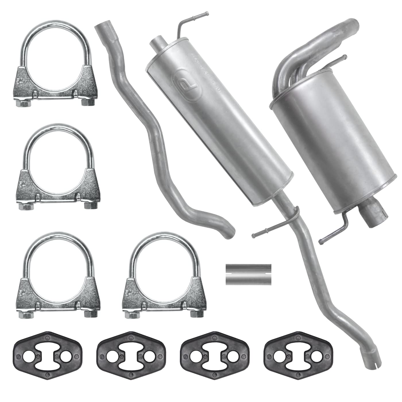 POLMOstrow Auspuff für VW Sharan 1 I 2002-2010 | Mitteltopf und Endtopf, Motoren: 1.9 TDI - 2.0 TDI, Van