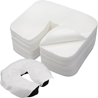 Tvvcalk 500 Pack Disposable Face Cradle Covers - Medical-Grade Ultra Soft Non-Stick Headrest Covers for Massage Tables & Chairs