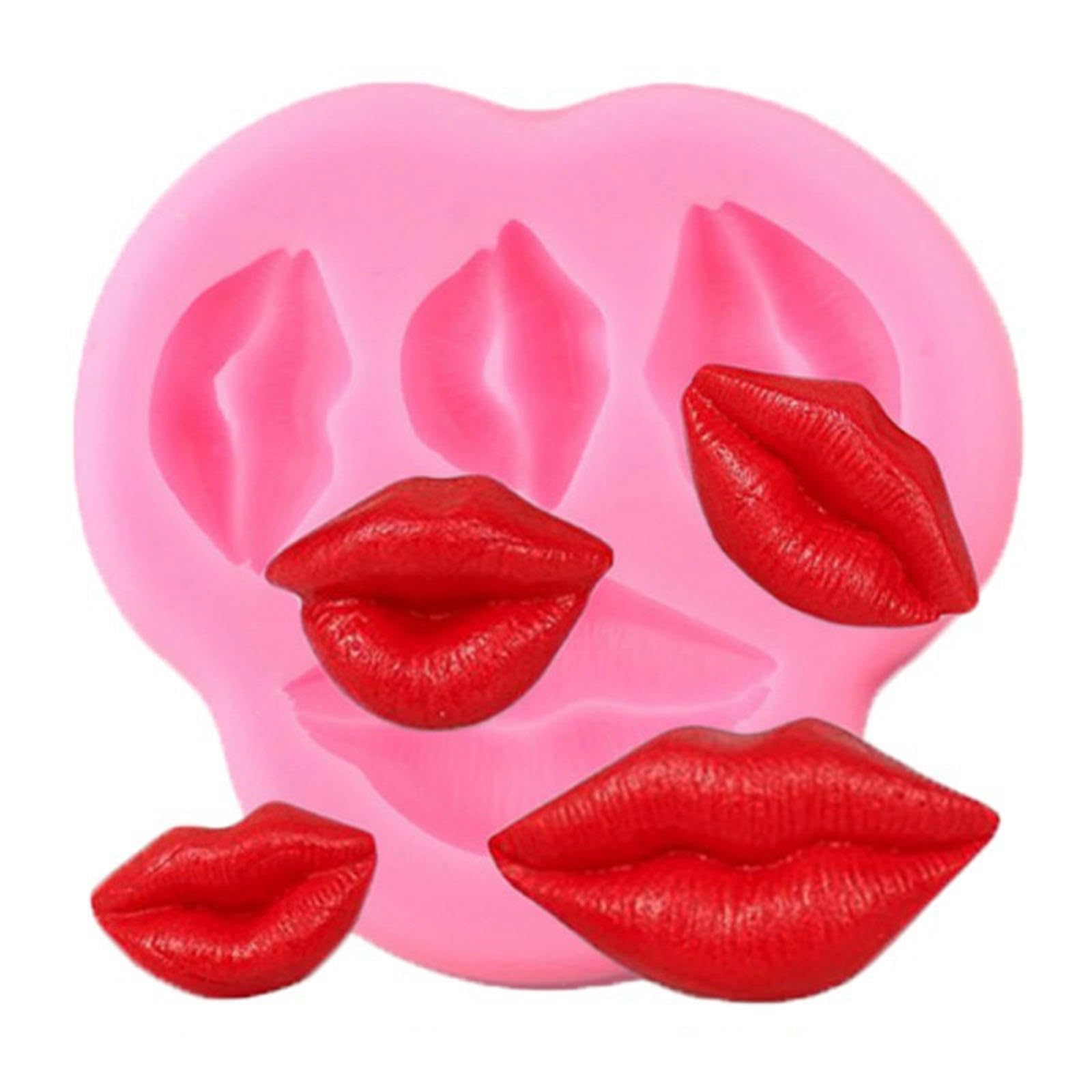 Tsophreniq Lip Sugar Silicone Mold Cake Mold Vegetable Candy Cookie Chocolate Ice Block French Dessert Cake Decorations Baking Tool