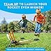 National Geographic Air Rocket Toy – Jump & Launch Dueling Air Rockets up to 100Ft., Includes Launcher, 4 Foam-Tipped Rockets, Outdoors Kids Toys, Kids Science Kit, Rocket Launcher (Amazon Exclusive)