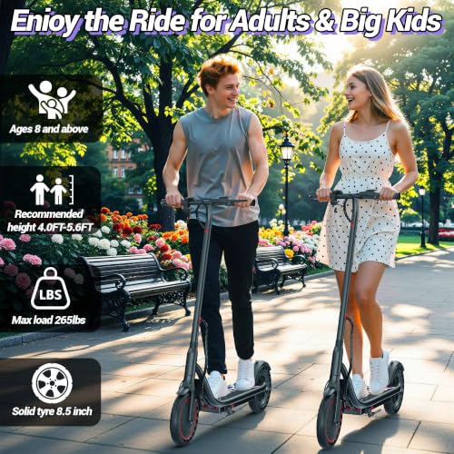 Image of Aovowheel Electric Scooter for Adults, Folding E Scooter with 250W-500W Motor 16-24 Mph Top Speed, Max 15-60Miles Long Range,Commuting Scooters with 6.5'' /8.5'' /10'' /14'' Tires, Dual Brakes