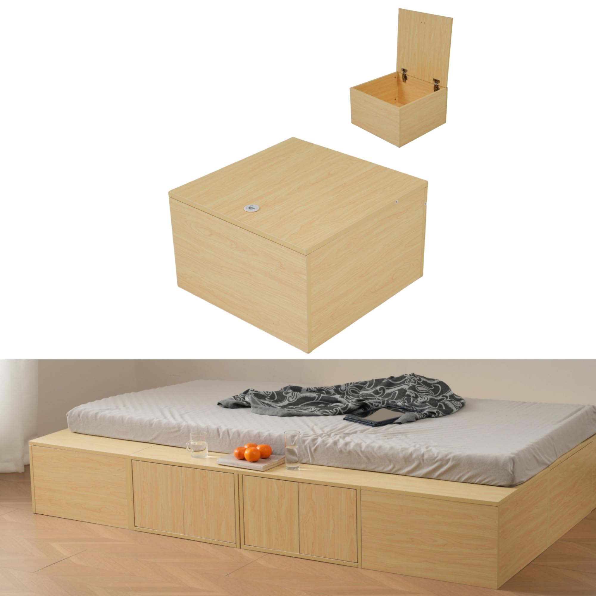 ★【引取限定】ほぼ新品 小上がりベッド収納4つセット 引き出し Amazon｜OSJ 収納ベッド ユニット 収納ボックス 小上がり ユニット