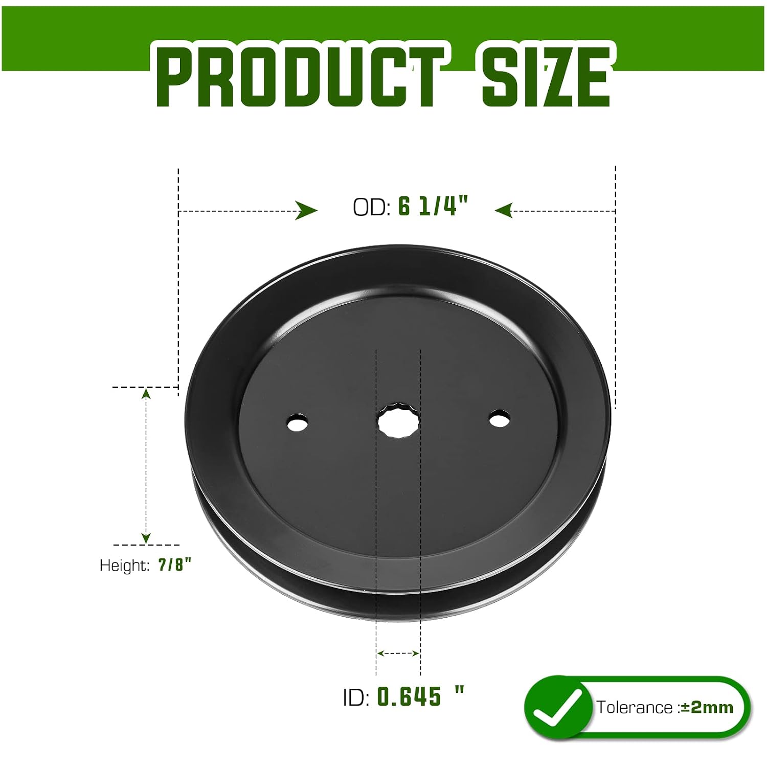 Flat Idler Pulley Replaces for Husqvarna 42 46 inch 2146XLS 2246LS 2346XLS LT152 LT1942 LTH152 195945 197473 532195945