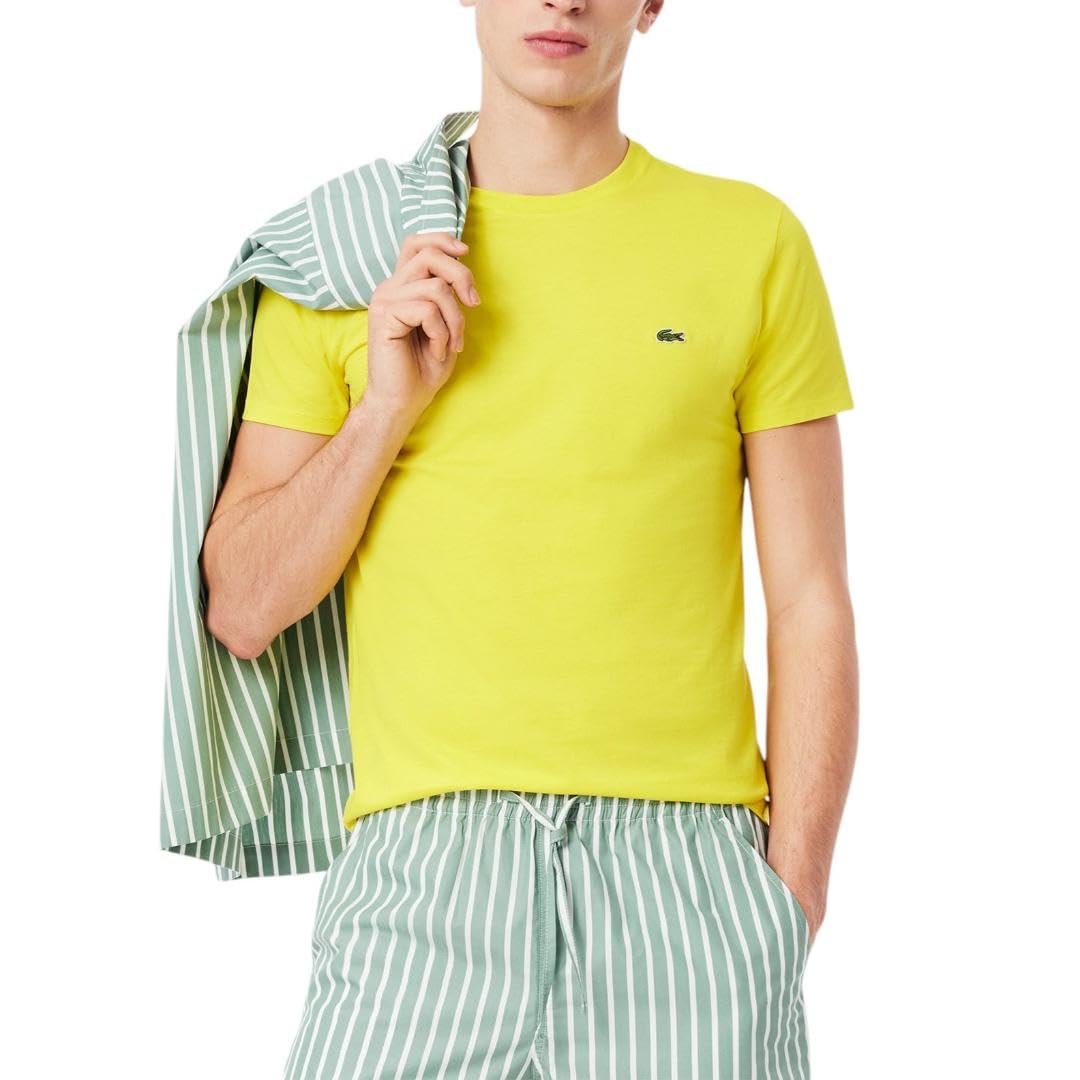 Lacoste Men's Short Sleeve Pima Jersey Crew Neck Tee