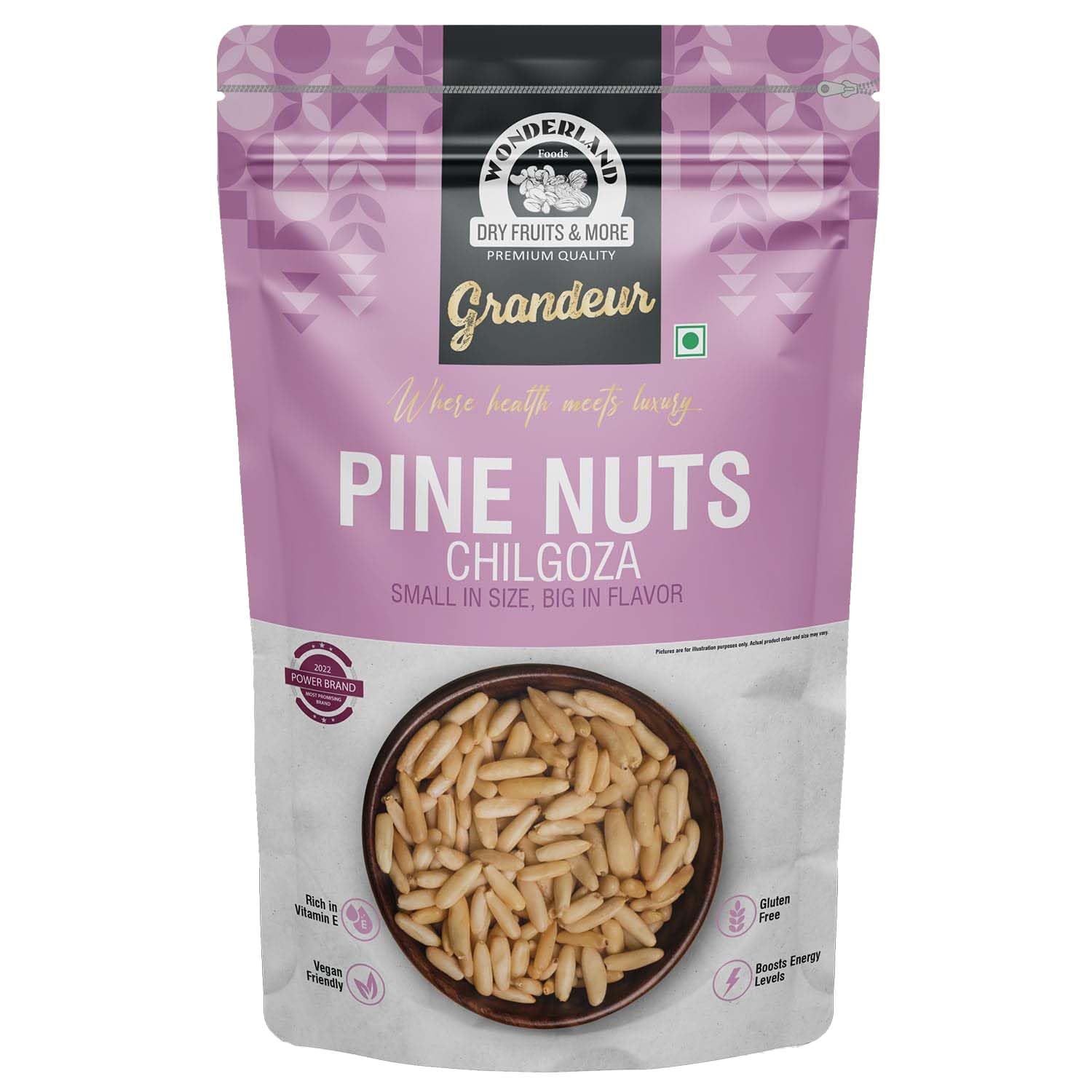 WONDERLAND FOODS (DEVICE) Grandeur Premium Pine Nuts 200G Pouch|Chilgoza Dried Fruit|Chilgoza Giri|Chilgoja Seeds|Crunchy Pine Seeds For Eating,Luxury Eatable Snack (B0CB7X835Y) Amazon Price History, Amazon Price Tracker
