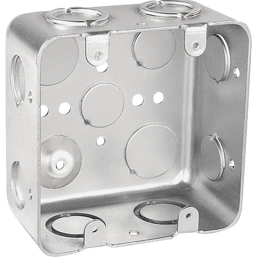 B400✖️2 Steel City 2G4D 1/2 3/4 Pre-Galvanized Steel Double Gang Square