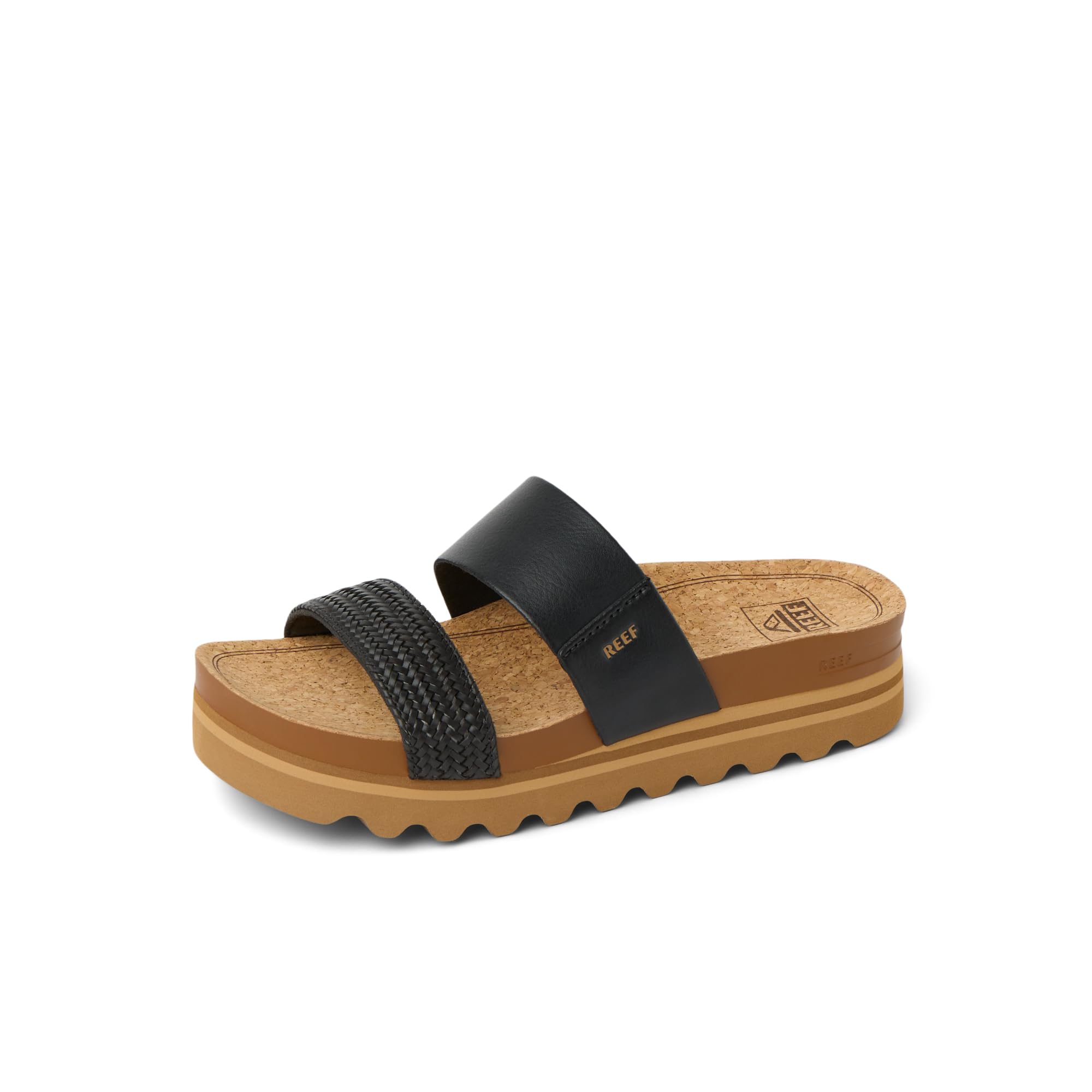 Reef Women's Cushion Bounce Vista Hi Slide Sandal, Black, 8 UK