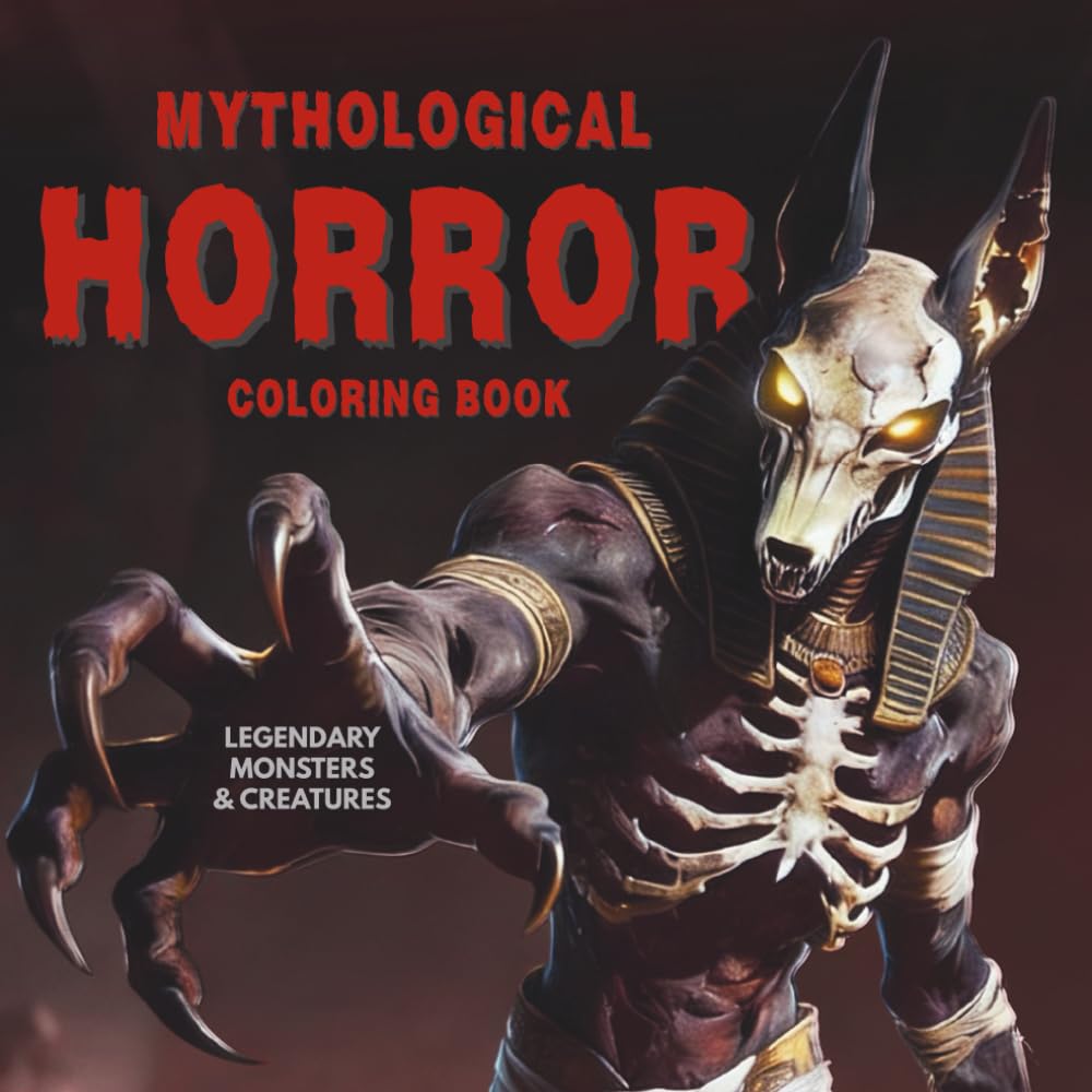 Ultimate Mythology Horror Coloring Book for Adults: 50 Mythological Monsters to color | Made for long immersive coloring sessions (WORDLS IN INK Australia)