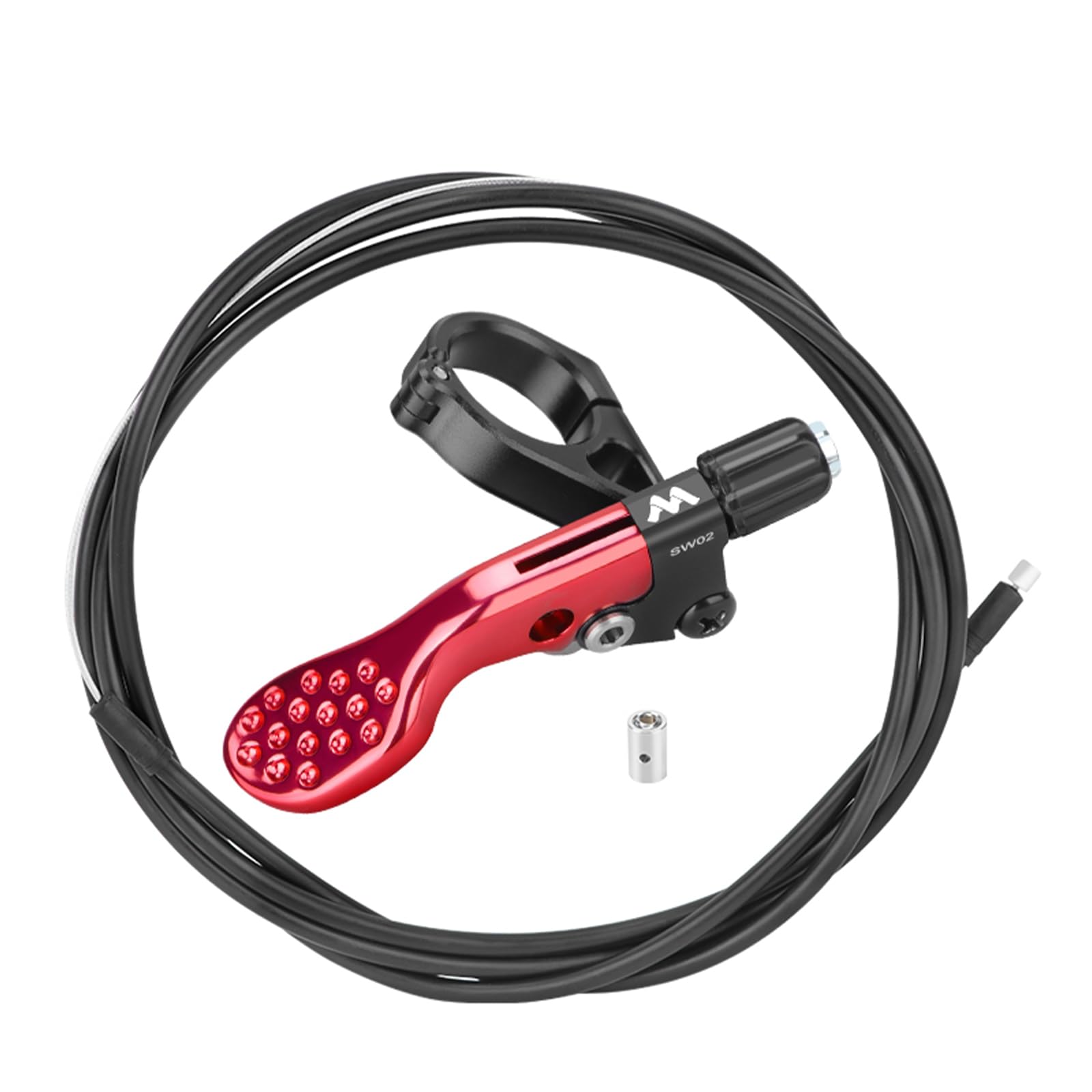 JFOYH Leva Remota per Reggisella Telescopico MTB – Compatibile con Passaggio Cavo Interno ed Esterno, Montaggio su Manubrio 22,2 mm, Design Ergonomico e Regolazione della Tensione