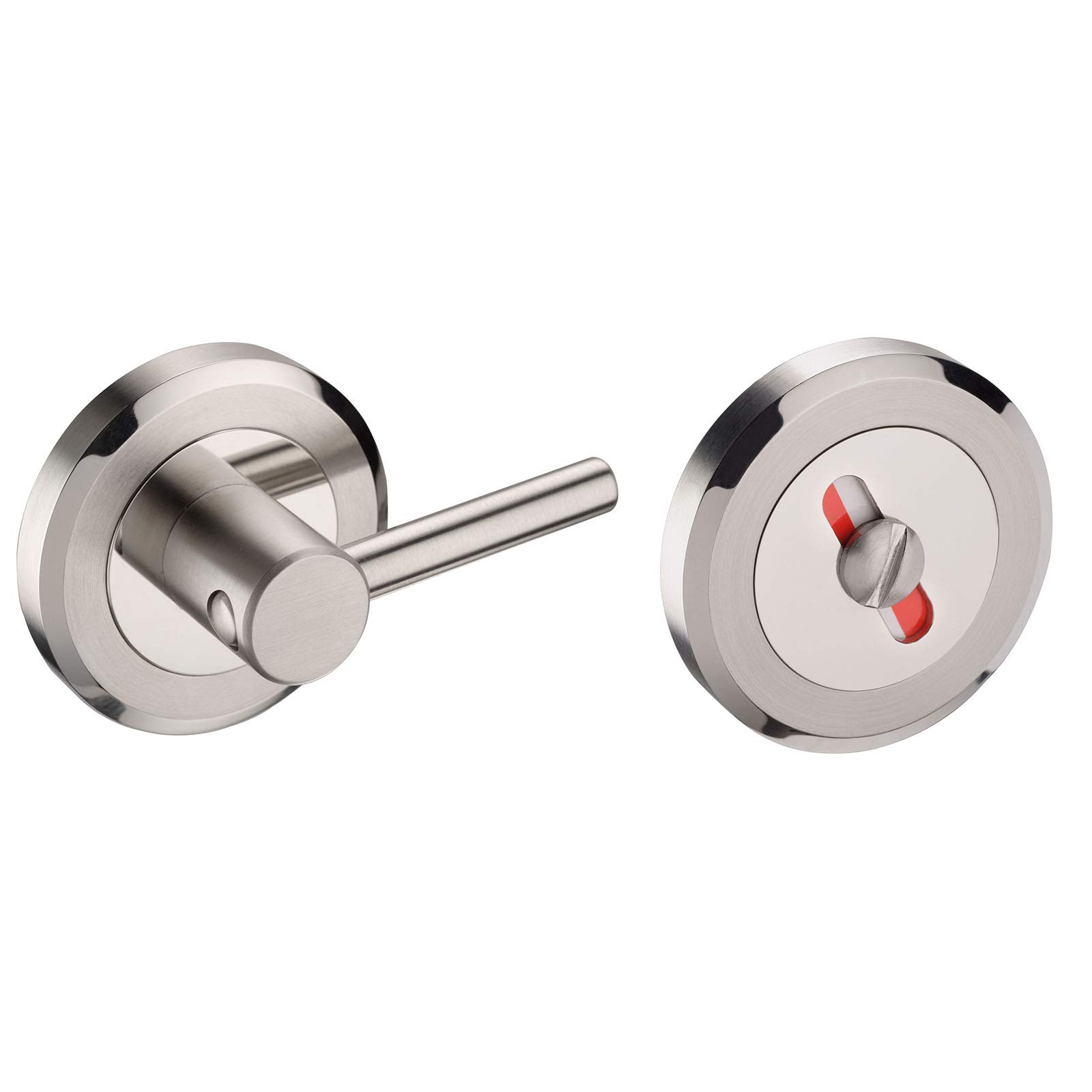Disabled Toilet Lock with Turn & Release - Duo Stainless Steel Finish
