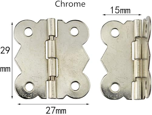 Miniatura 9 de WaNana Bisagra de 1.14 x 1.06 pulgadas, color dorado, plateado y bronce, 10 unidades, 20 unidades, dorado, platabronce, bisagra de caja de joyería