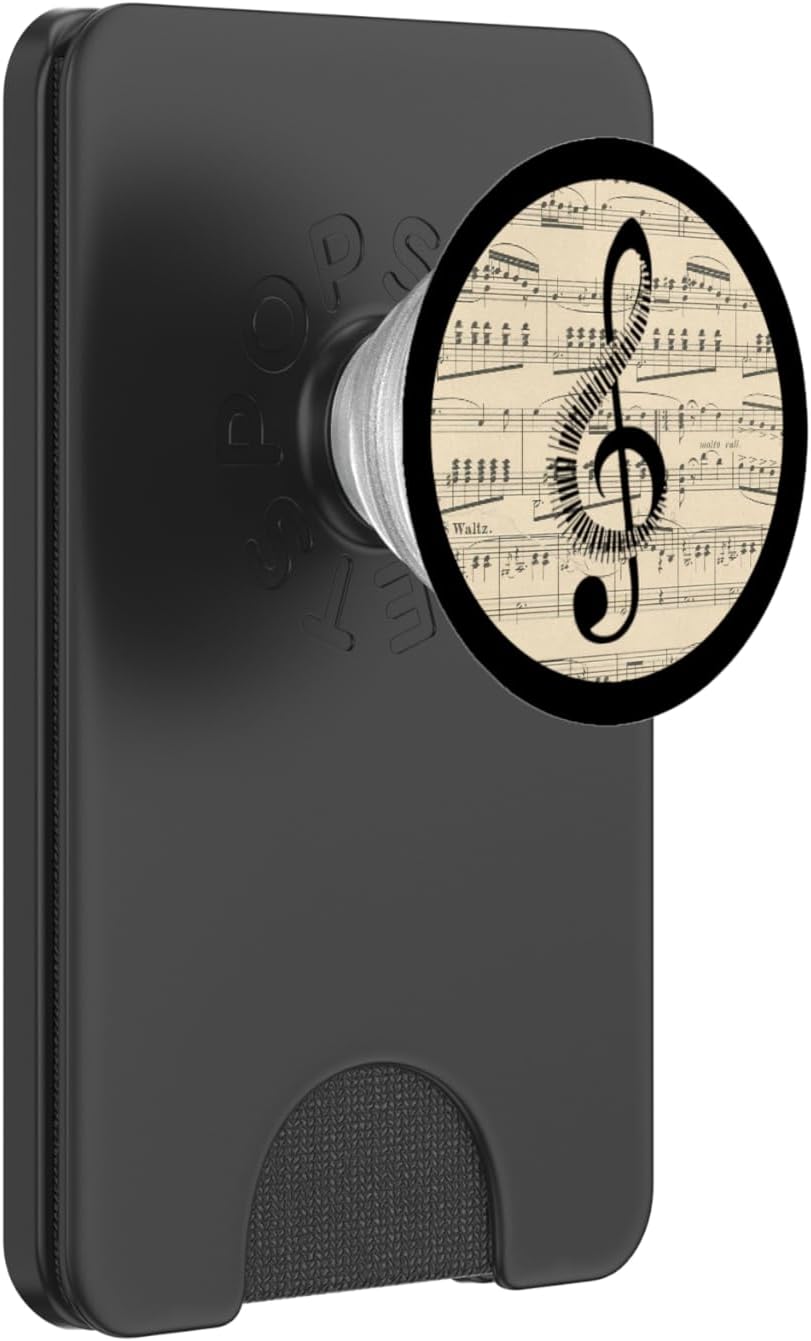 Piano Pop Socket - Antique Sheet Music - Treble Clef PopSockets PopGrip for MagSafe