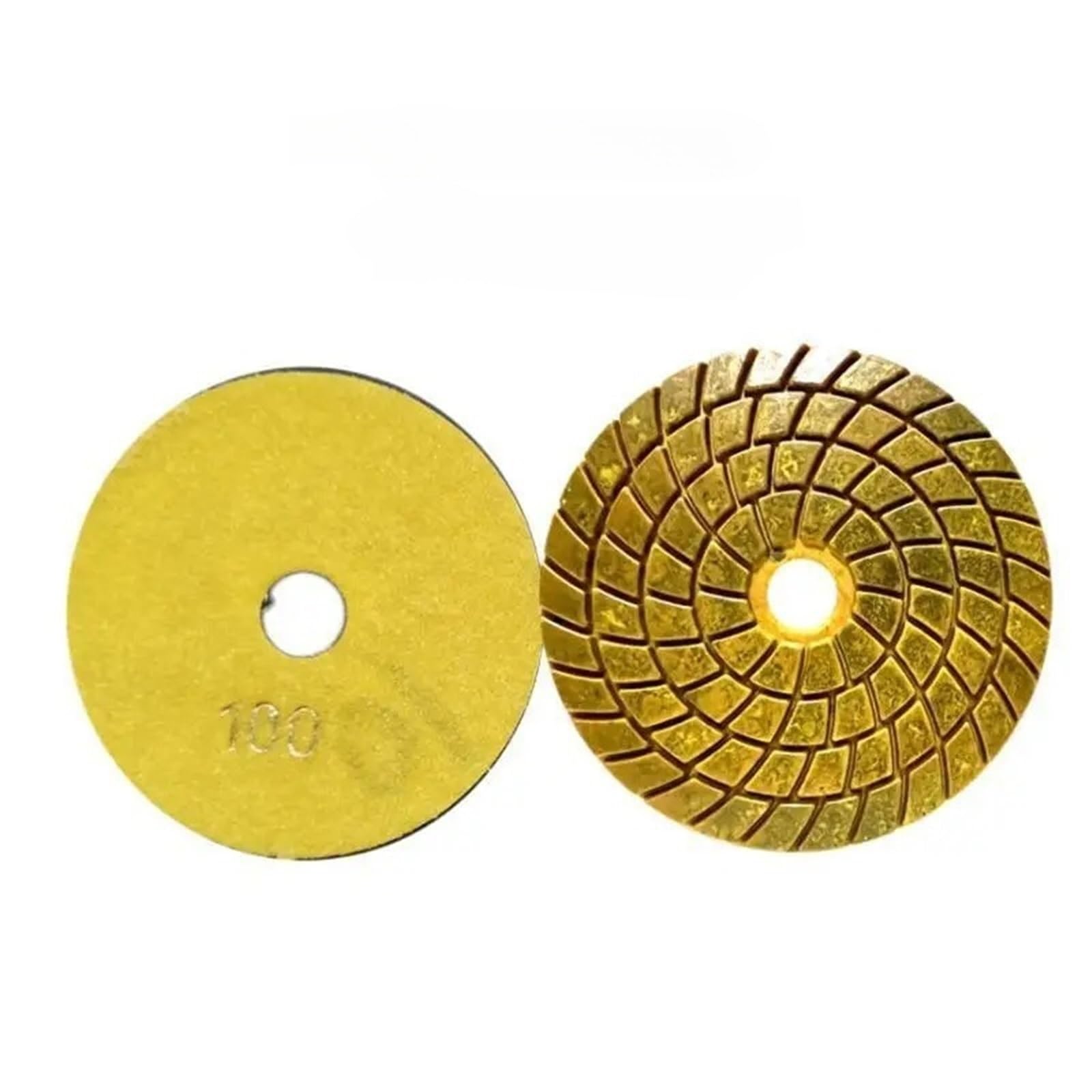 Sharrqing Style 2- 100 Grit 1Pcs 4 Inch Super Diamond Polishing Pad 100Mm Copper Bond Metal Wet Polishing Pad For Marble Granite Stone Fast Grinding Disc(Style 2-100 Grit)