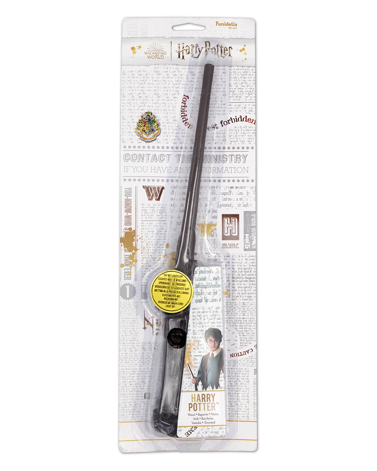 Funidelia Bacchetta Ufficiale di Harry Potter con luce per adulto - Tenuta per adulti per feste e Carnevale
