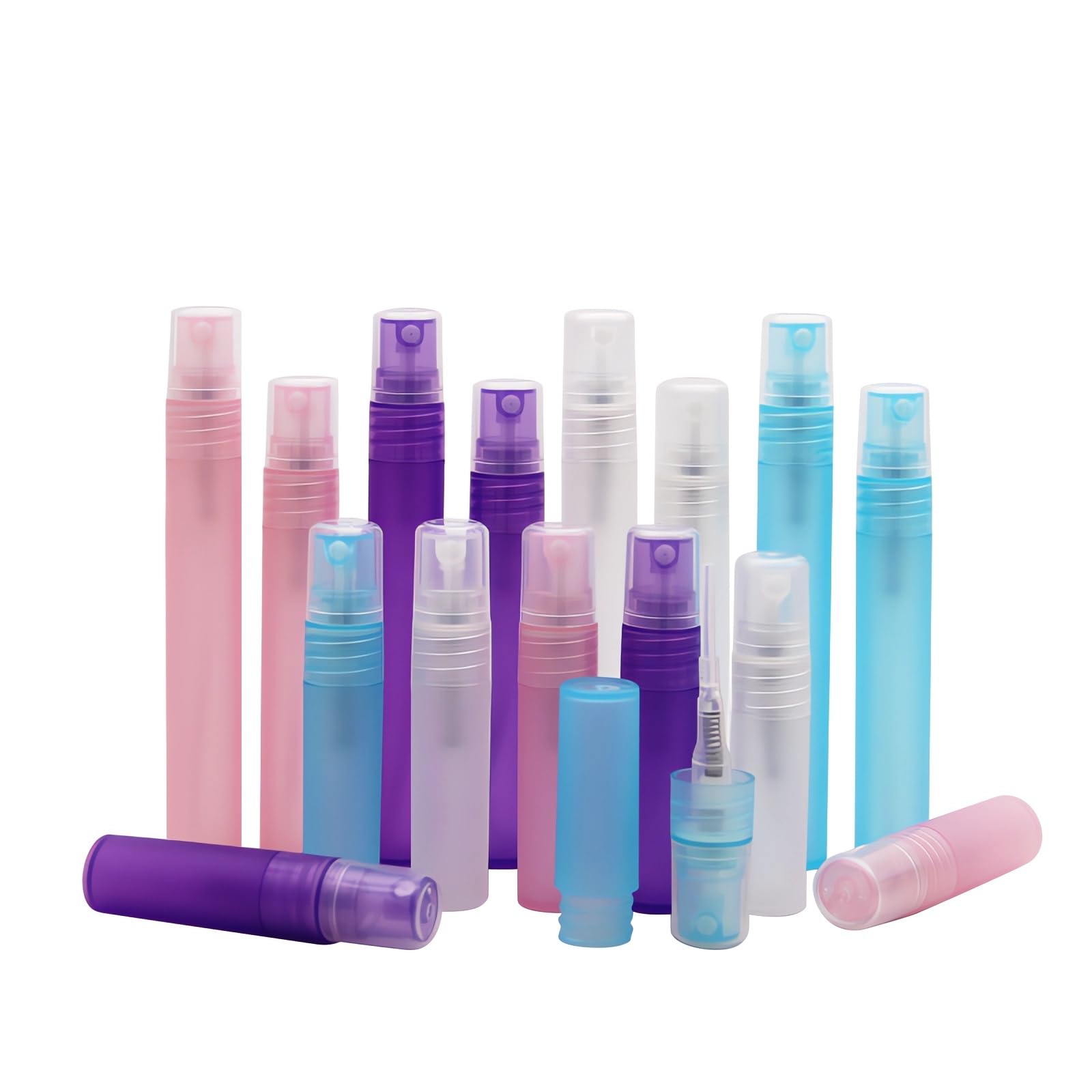 100 Pezzi 10ml Glassato Blu plastica flacone spray Piccolo Flacone Spray per Nebbia Riutilizzabile Portatile, Bottiglia di Profumo, Cosmetica, Viaggio