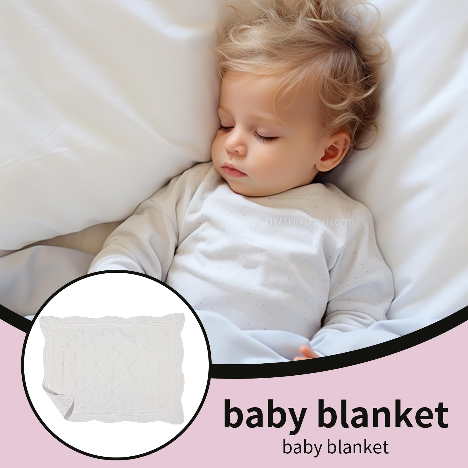 Generisch Coperta per bambini, in cotone, per lettino, traspirante, morbida, pieghevole, per l'asilo e la casa