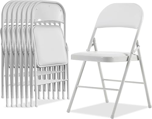 Miniatura 67 de Karl home Paquete de 6 sillas plegables negras con asientos acolchados para exteriores e interiores, asiento comercial apilable portátil con marco