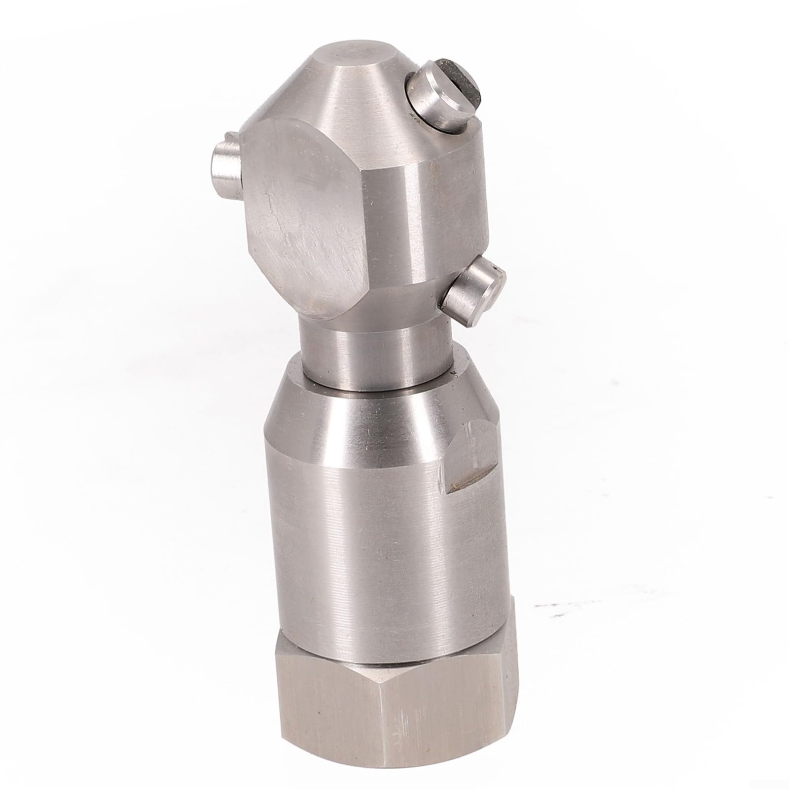 Boquilla de limpieza giratoria de 360 grados hecha de acero inoxidable para una cobertura de pulverización completa y un poder de limpieza eficiente