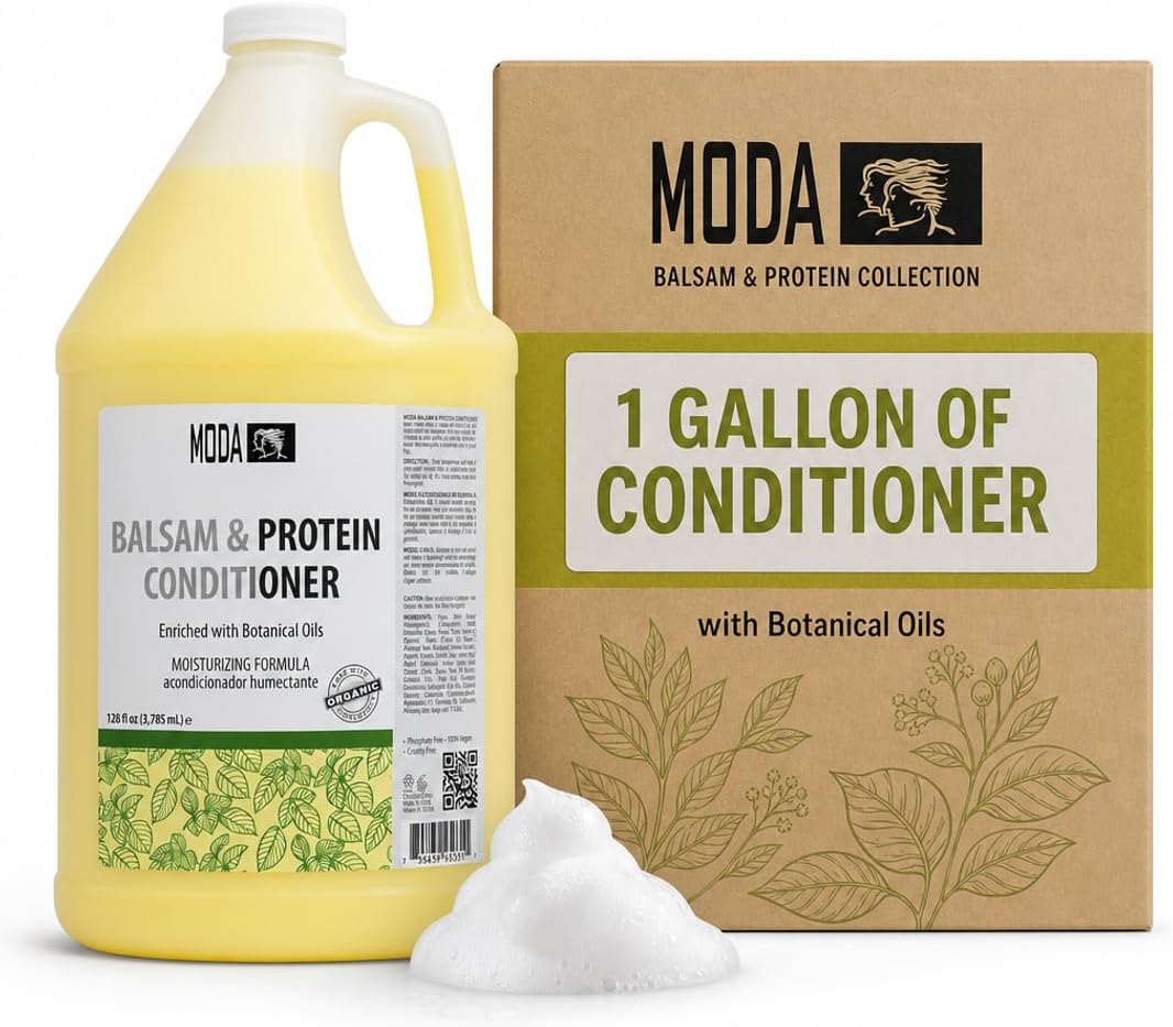 Moisturizing Conditioner for all Hair Types, Balsam and Protein, 128 Oz, Professional - Strengthens, Moisturizes, Leaves Hair Soft and Shiny, Adds Volume, Protects Color and Restore