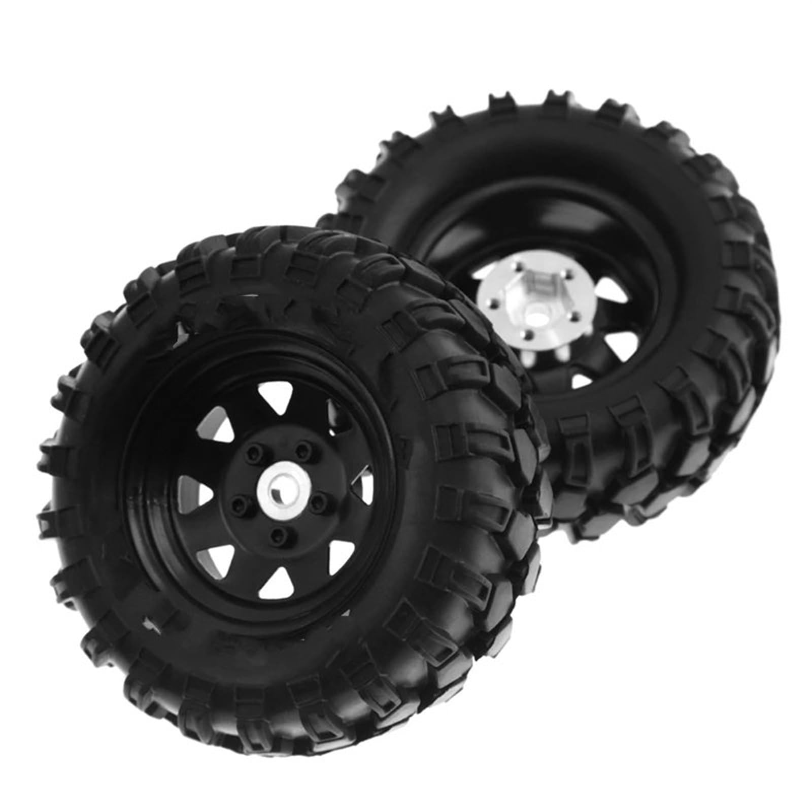 RC Pneus Jante Compatible avec Traxxas Triangle Trou 12Mm Pièces D'adaptateur 93Mm Métal 1.9 Pouces Beadlock Jante De Roue en Caoutchouc Jeu De Pneus 1/10 RC Voiture sur Chenilles