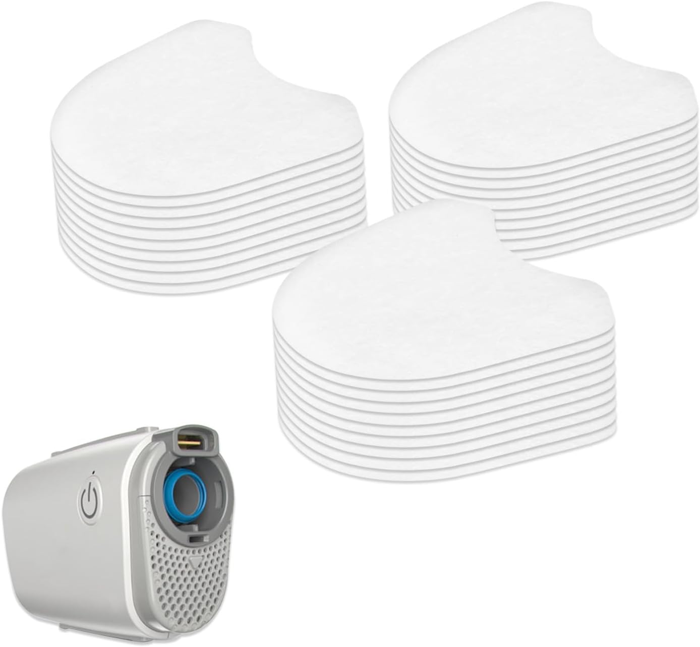 Filters for AirMini 30-Pack | 3mm Ultra-Fine Replacement Filters for ResMed AirMini Travel Machine | Thickened Disposable Design | 6-Month Supply for Home & Travel Use