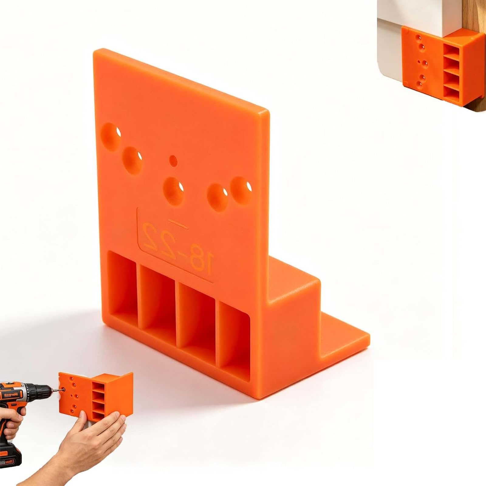 Wardrobe Cabinet Side Filler, Panel Installation Locator and Stepped Positioning Plate for Precise Hole Alignment, Portable and Durable (18-20)
