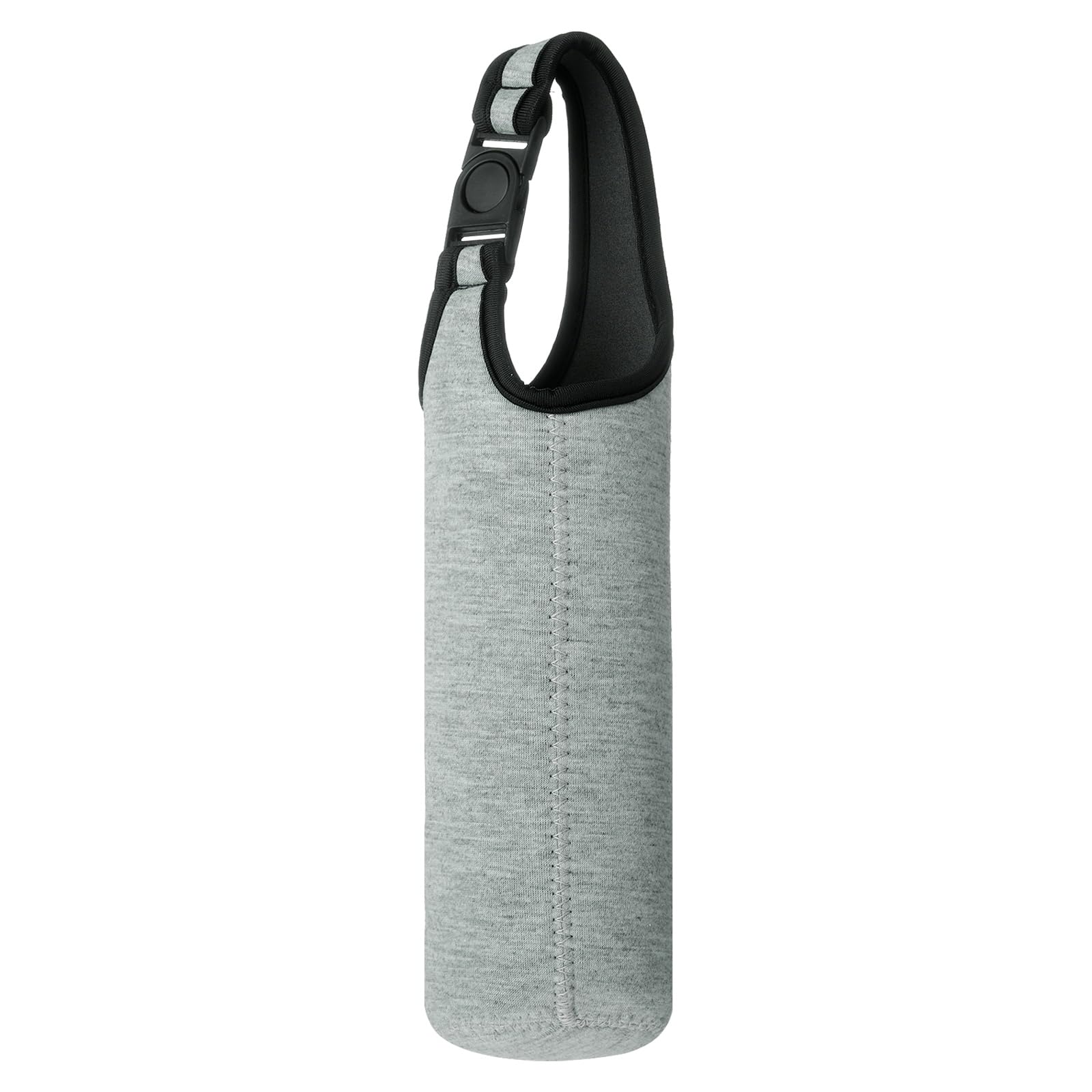YELARXI Neoprene Water Bottle Sleeves, Water Bottle Carrier Insulators Beverage Bottle Sleeve with Handle, 3 in Fit for Hiking Cycling Camping Travel (Gray)