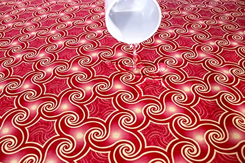 Image of The Furnishing Tree Waterproof Square Shaped Upto 6 Seater Printed Dining Table Cover Size 72x72 inches with White Border Lace