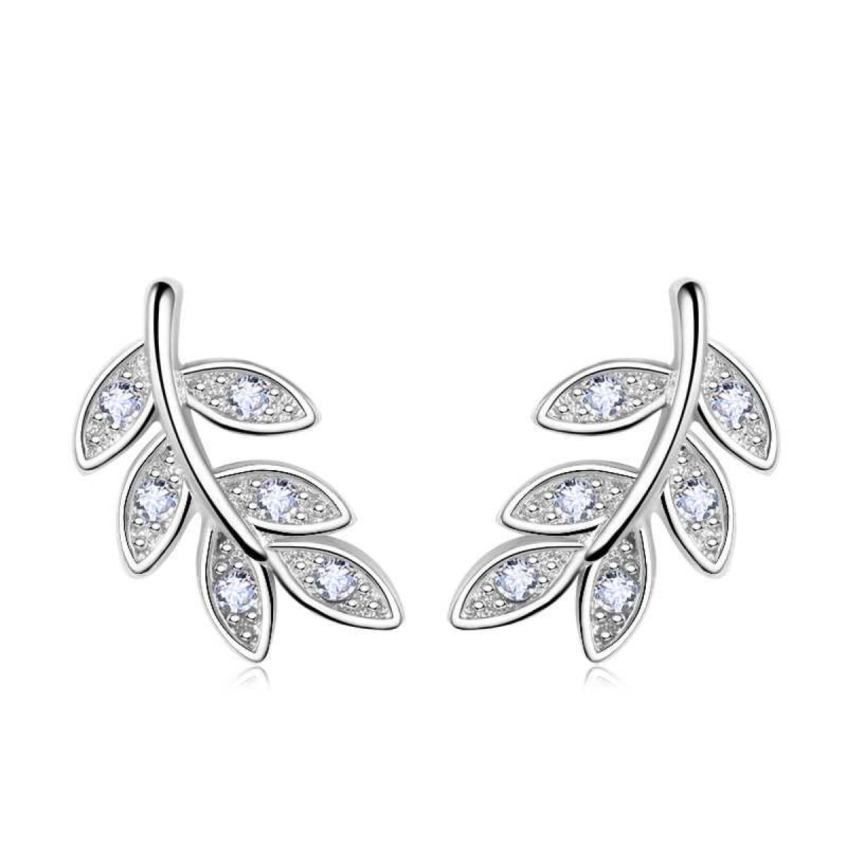 Womens Silver Plated Leaf Zirconia Earring With Push Back Closure, Stud Earrings For Women Hypoallergenic, Fashion Earring Jewellery, Stud Earring With Butterfly Back Closure(Silver) (B0CL6F6HRR) Amazon Price History, Amazon Price Tracker
