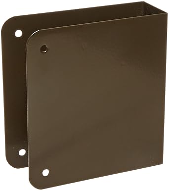 Don-Jo 70-CW 22 Gauge Stainless Steel Blank Wrap-Around Plate with Trim Screw, Oil Rubbed Bronze Finish, 4-1/4