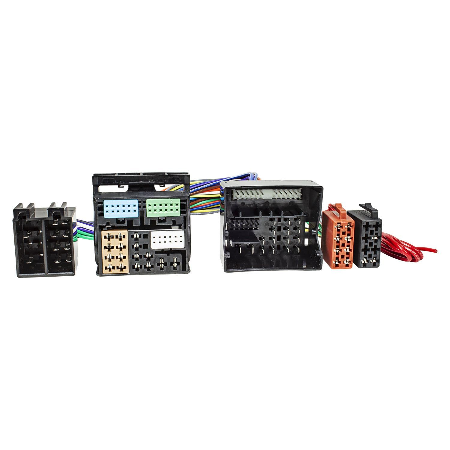 tomzz Audio 7303-001 Cavo a T ISO compatibile con Audi dal 2013 VW Seat Skoda dal 2012 Power Quadlock 52pin per l'alimentazione del kit vivavoce amplificatore ISO