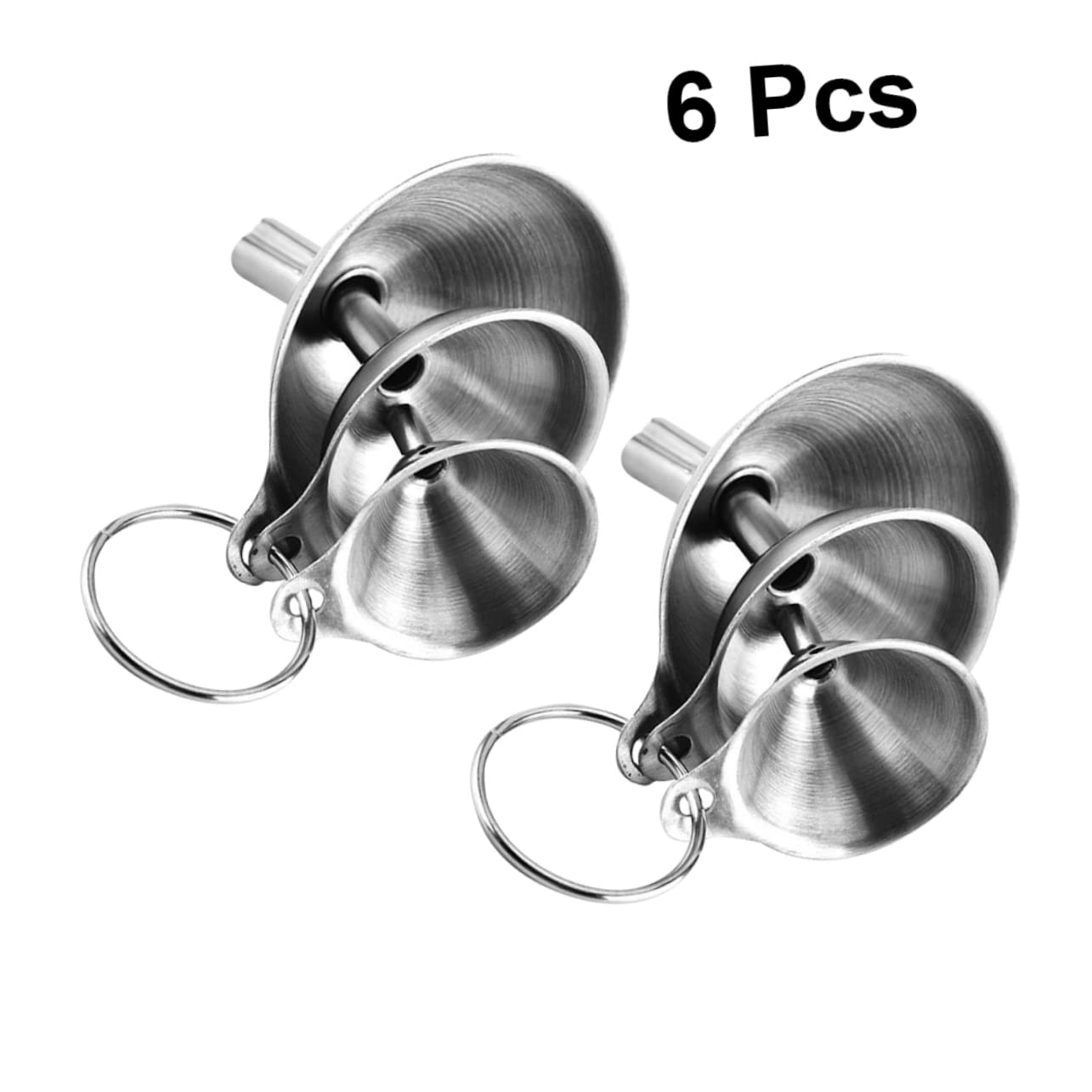 Amosfun Set Di 4 Imbuti Per Uso Cucina Mini Imbuti in Acciaio Inox Per Spezie Oli