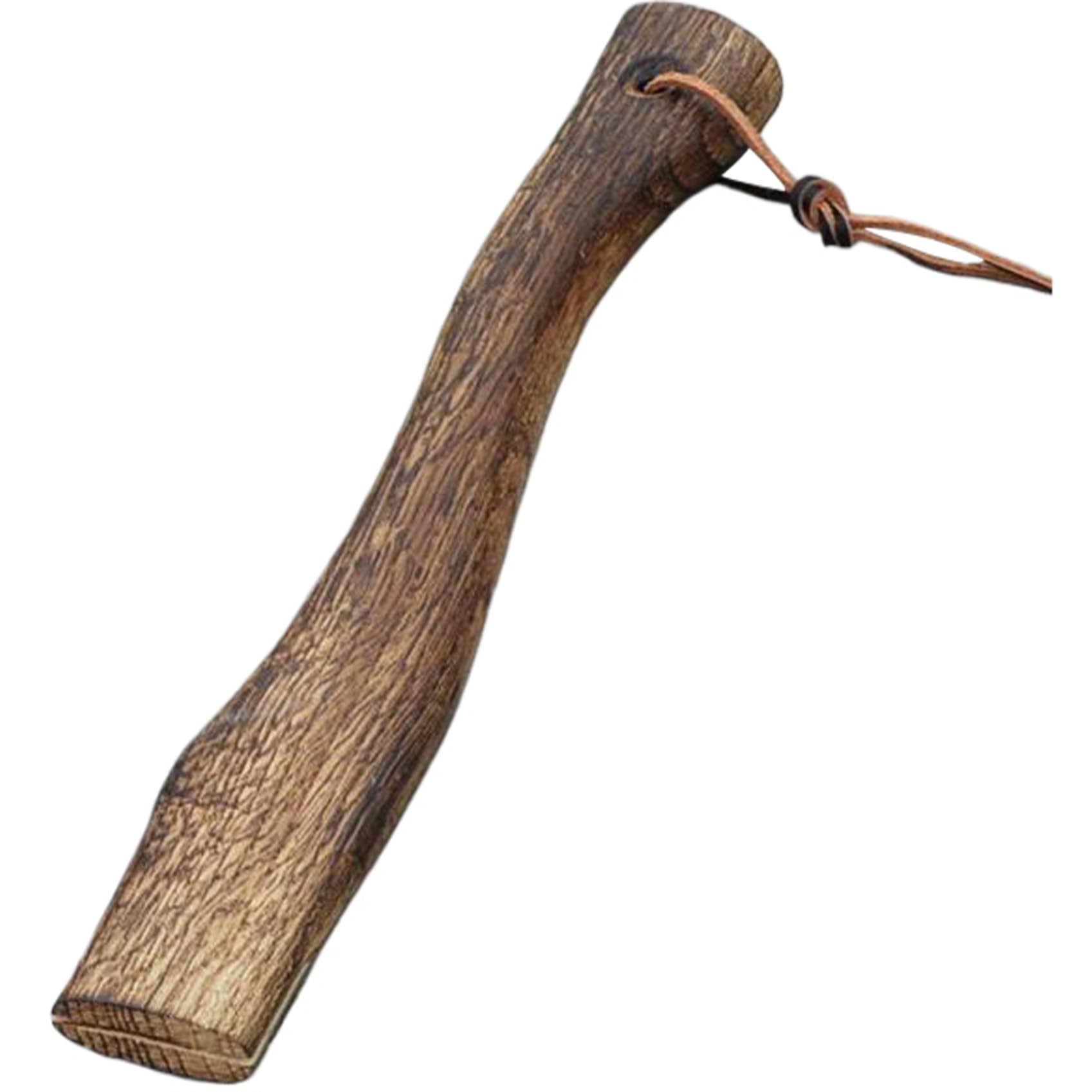 Axe Handle with Leather Loop Wood 13in Long Ax Handle Replacement Hatchet Handle with Wedge Smooth Wooden Texture Shock Resistant Axe Handles for Tree Farm