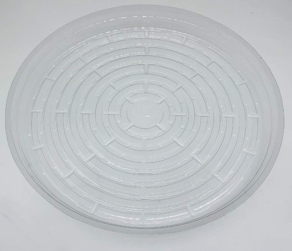 HORTIPOTS Pflanzen-Untersetzer, 35,6 cm, Kunststoff, transparent, 10 Stück