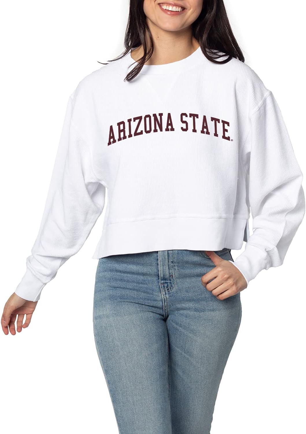 chicka-d NCAA womens Corded Boxy Pullover