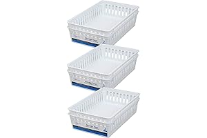 Store and Organize Everything with White Plastic Trays by Mainstay