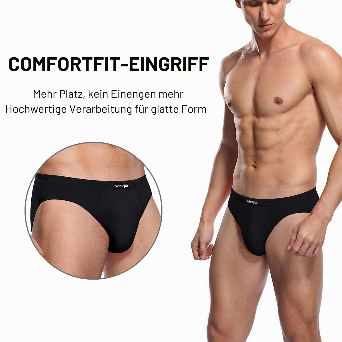 wirarpa Unterhosen Herren Slip Microfaser Männer Slips Stretcken Unterwäsche Größe S-XXXL