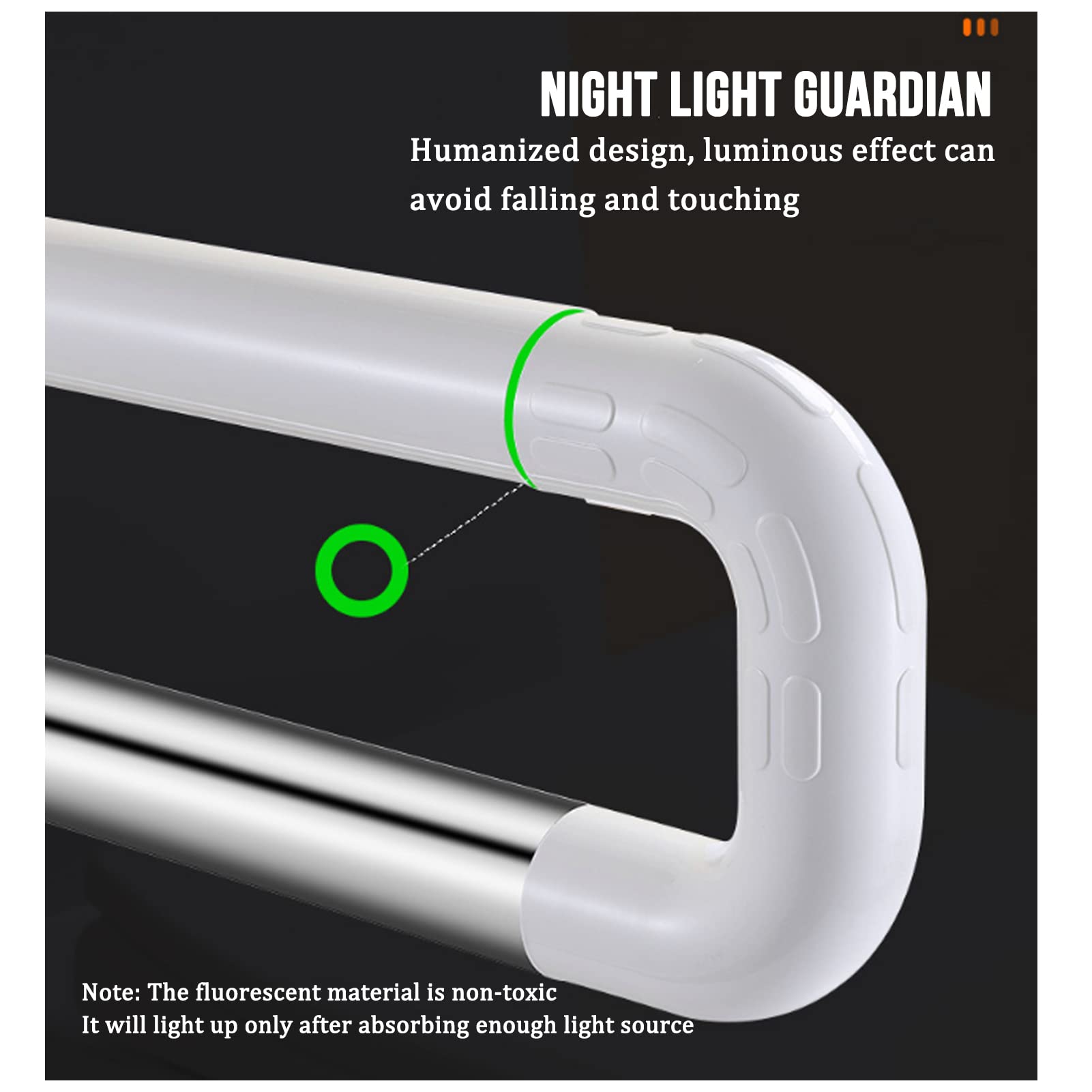 Barras de Seguridad abatibles para baño, Montaje en Pared, para Personas con discapacidad, Soporte para Inodoro, Ayuda para Personas Mayores (Blanco, 60 cm)