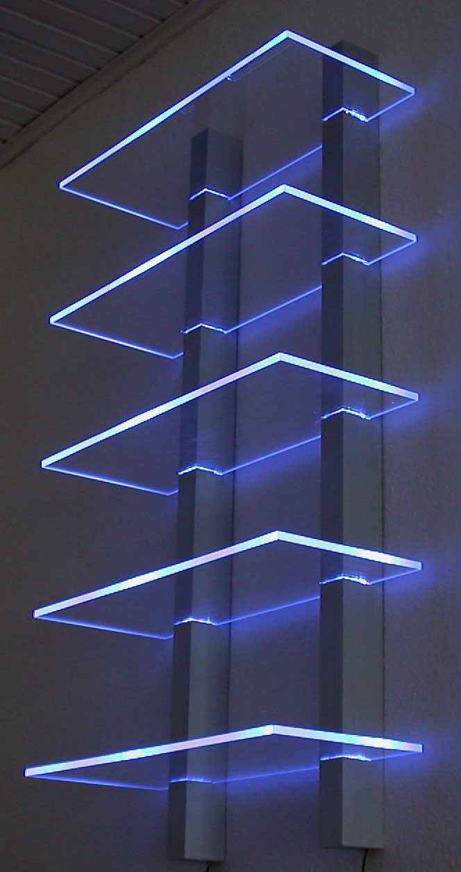 Design porta LED ideale per CD o DVD RGB Version, Multicolore
