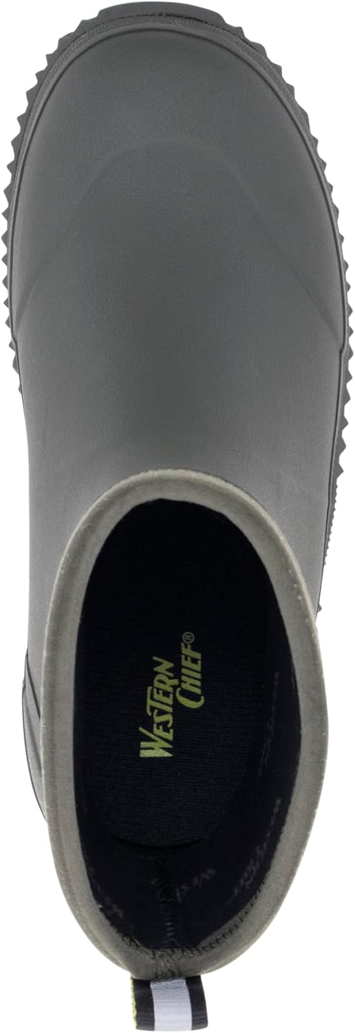 Western Chief Grazer Unisex Waterproof Rubber Garden Shoes, Neoprene Insulated Slip-On, Outdoor Ankle Rain Boots for Men and Women