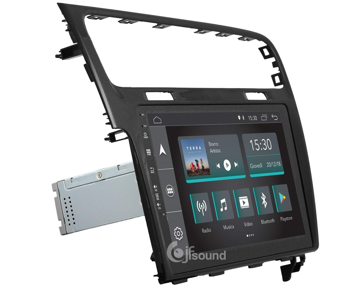 Jfsound, Autoradio Custom Fit, Golf 7, con Android 8.1 4Core, con 2 Porte USB Integrate, Schermo Capacitivo Fulltouch da 10”, Easyconnect
