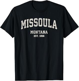 Missoula Montana MT Vintage Athletic Sports T-Shirt